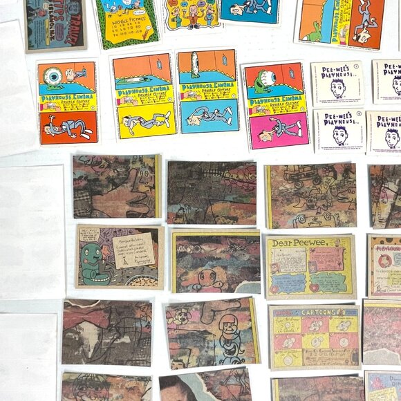 Pee Wees Playhouse Vtg Card Sticker Tattoo Flicker Fun Lot 59 pcs Paul Reubens - Picture 14 of 14
